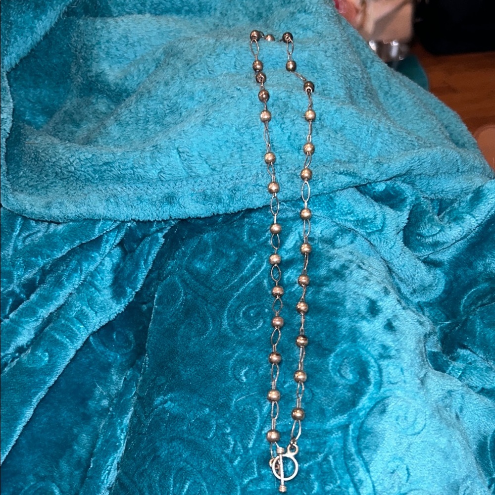 Elegant Silver Beaded Necklace
